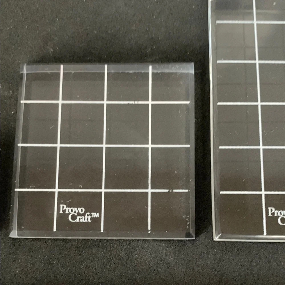 Provo Craft for Simply Chic Stamps 4 Acrylic Block Set 1 Clear Lined 24-8343 - Picture 5 of 5
